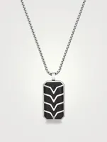 Chevron Dog Tag Pendant Necklace