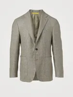 Silk And Wool Jacket Check Print