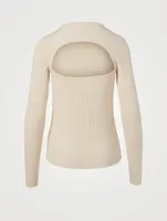 Basel Long-Sleeve Top With Open Back