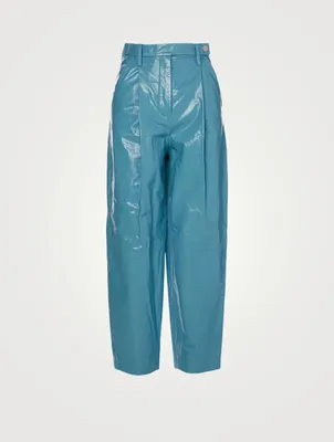 Cleo Leather High-Waisted Pants