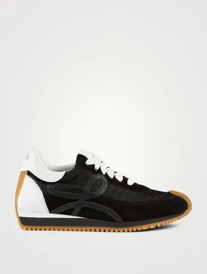 Flow Runner Nylon And Suede Sneakers