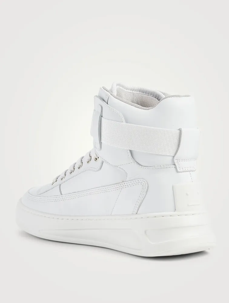 Leather High-Top Sneakers