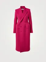 Hourglass Wool-Blend Coat