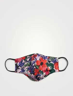 Silk Face Mask In Floral Print