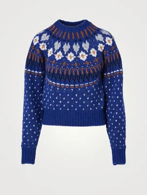 Fran Alpaca-Blend Crewneck Sweater