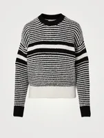 Teddy Wool-Blend Sweater Striped Print