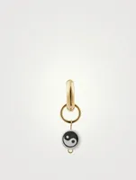 18K Goldplated Ying Yang Hoop Earring