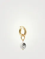 18K Goldplated Ying Yang Hoop Earring