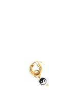 18K Goldplated Ying Yang Hoop Earring