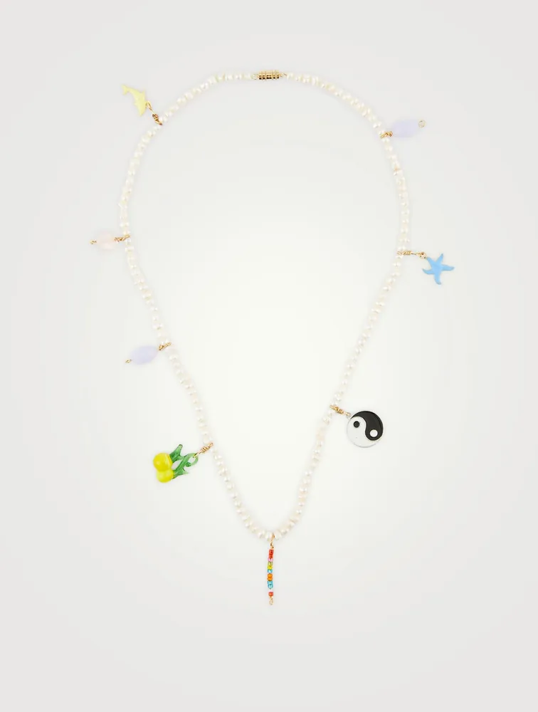 Love Parade Pearl Charm Necklace