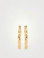 Tornado 18K Gold Plated Hoops Earrings