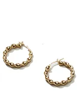 Tornado 18K Gold Plated Hoops Earrings