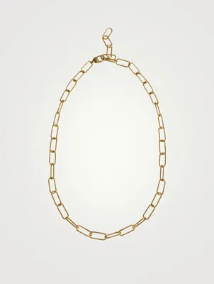 Rosa 14K Gold Plated Chain Necklace
