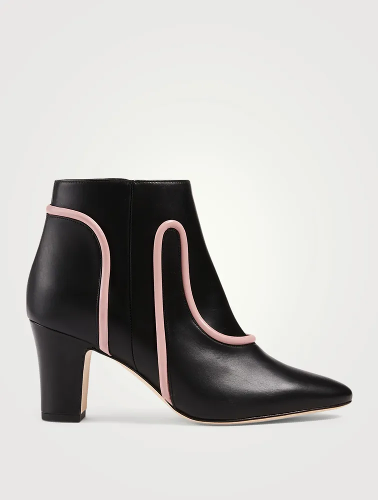 Borgiana Leather Heeled Ankle Boots