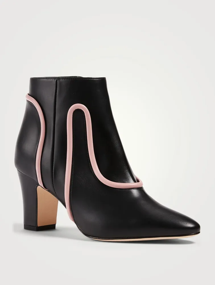 Borgiana Leather Heeled Ankle Boots