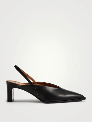Capoiale Leather Slingback Pumps