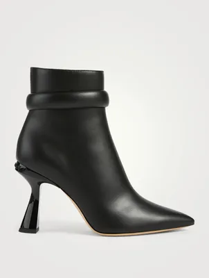 Carène Leather Heeled Ankle Boots