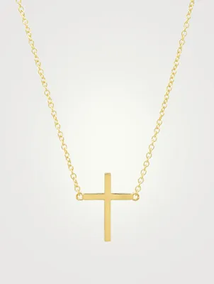 18K Gold Cross Necklace