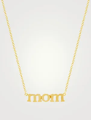 18K Gold Mom Necklace