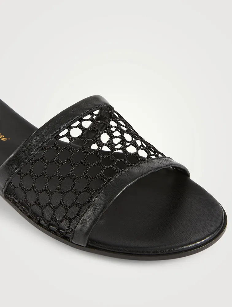 Jamaica 05 Mesh And Leather Slide Sandals