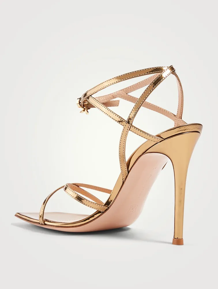 Georgina Metallic Leather Heeled Sandals