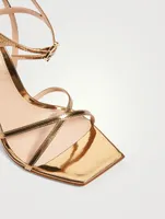 Georgina Metallic Leather Heeled Sandals