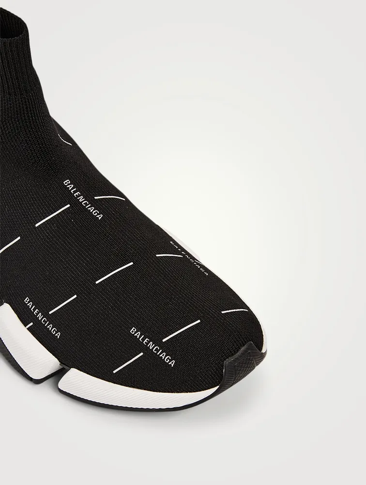 Speed 2.0 Technical Recycled Knit Sock Sneakers Logo License Print