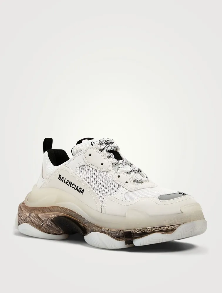 Triple S Clear Sole Double Foam And Mesh Sneakers