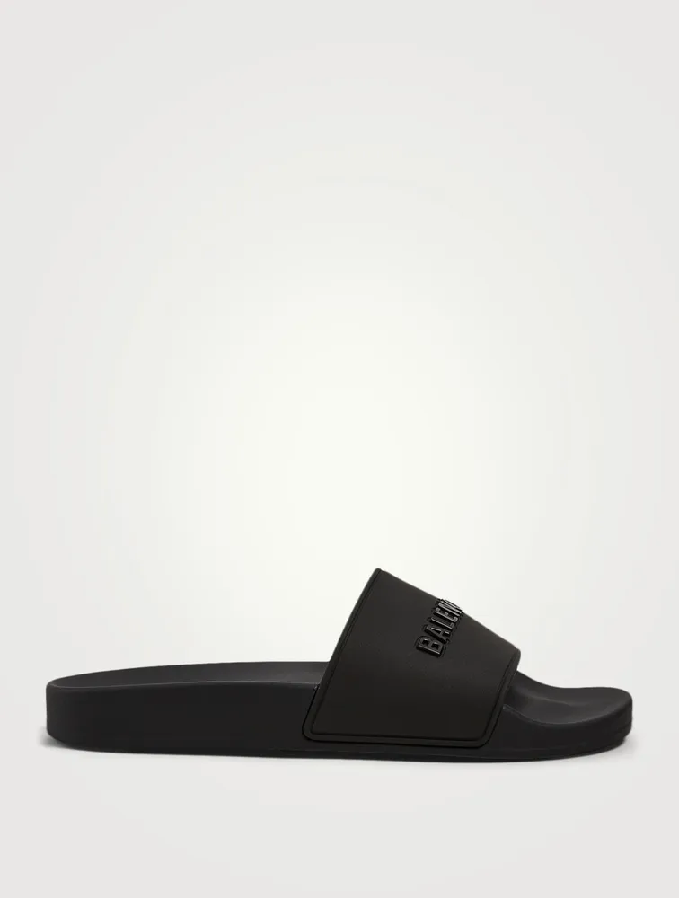 Rubber Logo Pool Slide Sandals