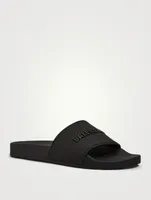 Rubber Logo Pool Slide Sandals