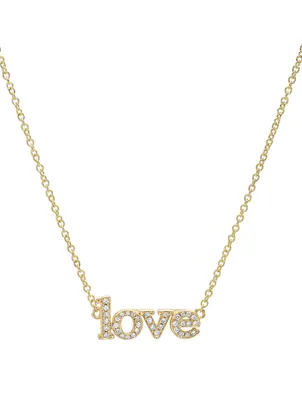 18K Gold Love Necklace With Diamonds