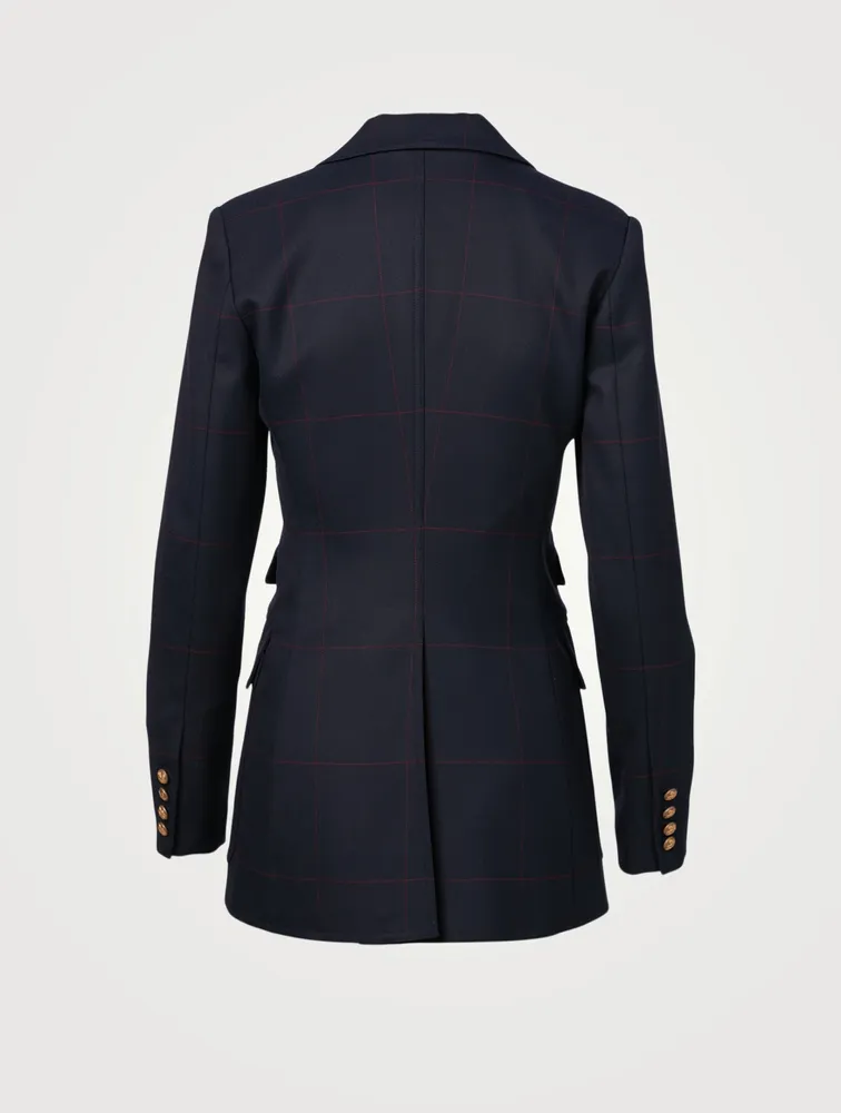 Birkin Blazer Windowpane Print