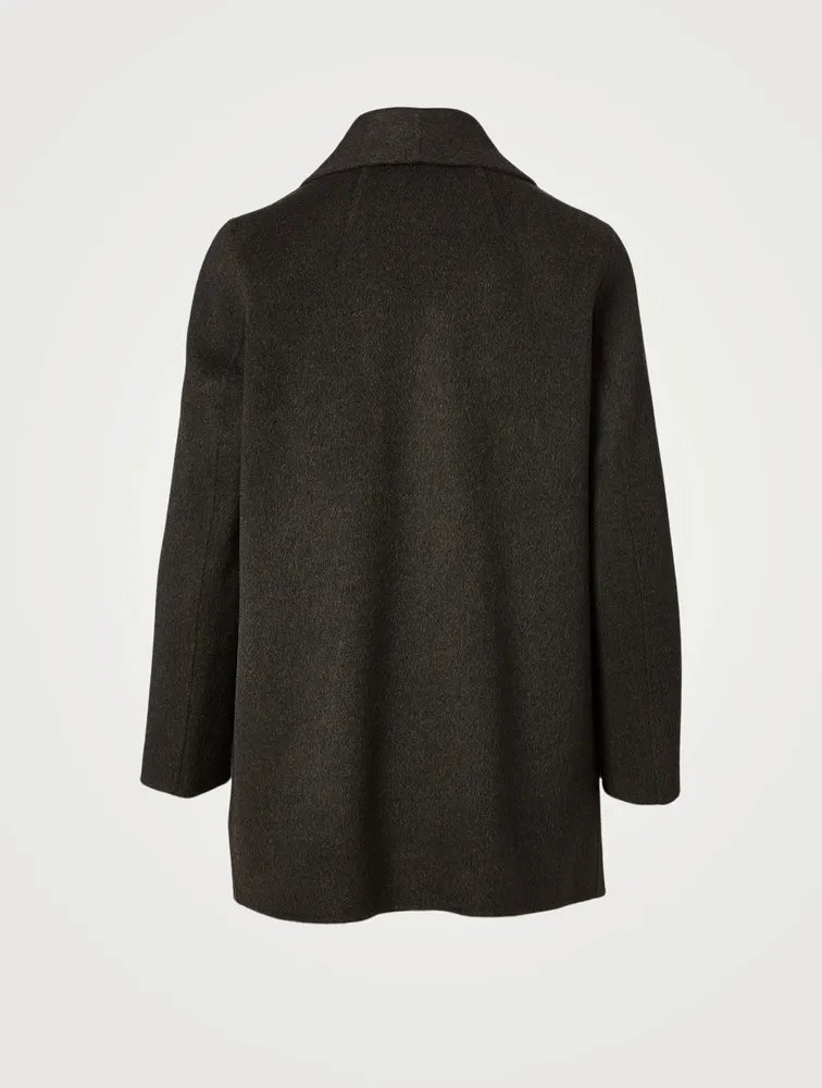 Clairene Wool And Cashmere Shawl Coat