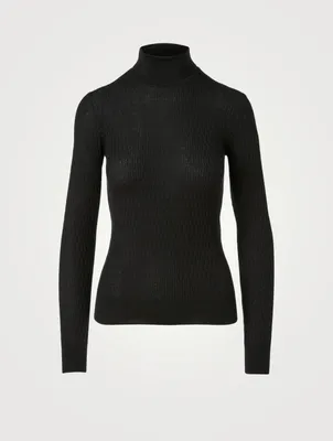 Wool And Silk Turtleneck Top