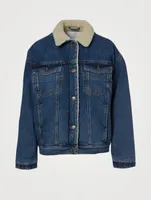 Vilda Teddy Organic Cotton Jean Jacket With Sherpa Lining