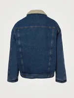 Vilda Teddy Organic Cotton Jean Jacket With Sherpa Lining