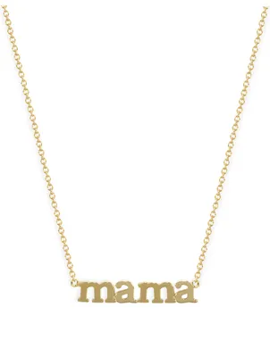 18K Gold Mama Necklace