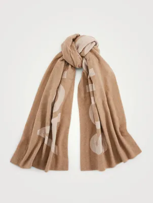 Logo Jacquard Wool Scarf