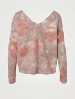 Cotton Jersey Open Neck Sweatshirt Cloud Dye