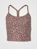 Spacedye Slim Racerback Cropped Tank Top Leopard Print