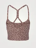 Spacedye Slim Racerback Cropped Tank Top Leopard Print