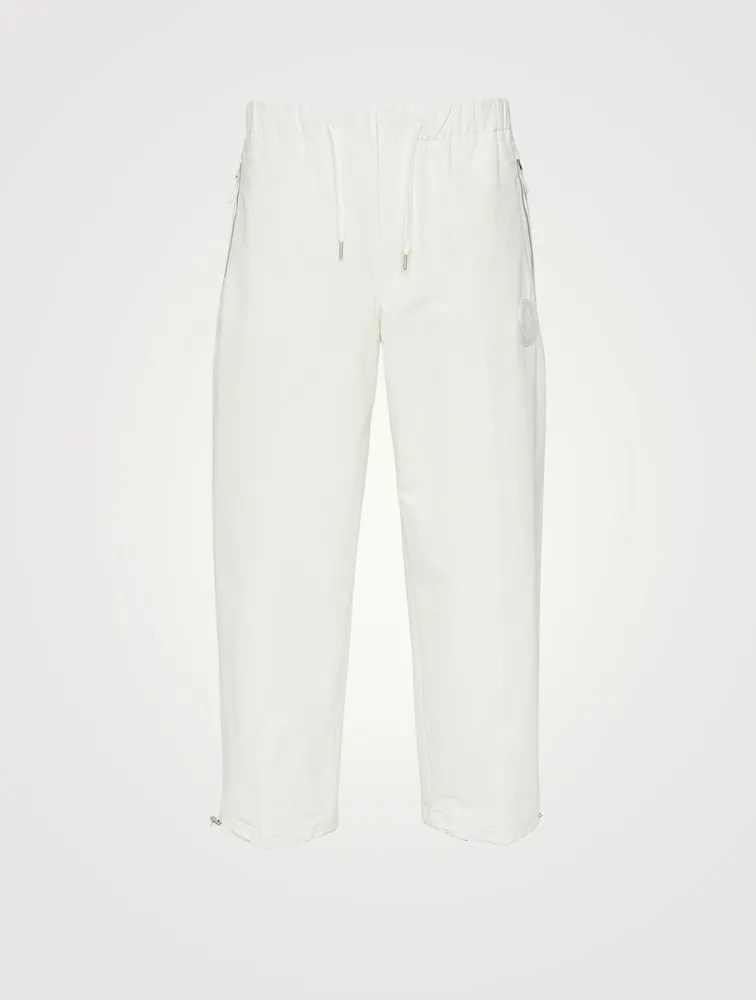 Cotton-Blend Drawstring Pants