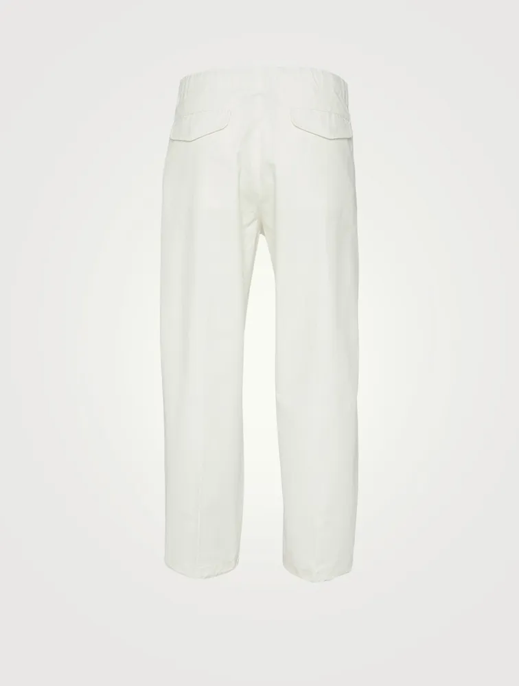 Cotton-Blend Drawstring Pants