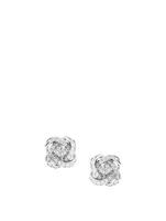 Pivoine White Gold Stud Earrings With Diamonds