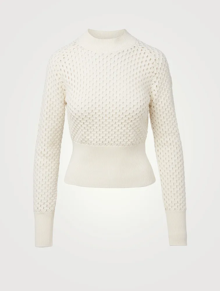 Cotton Open-Knit Sweater