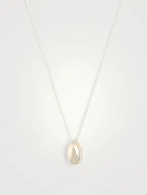 Sterling Silver Tiny Egg Pendant Necklace