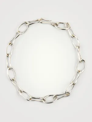 Sterling Silver Roman Chain Collar Necklace