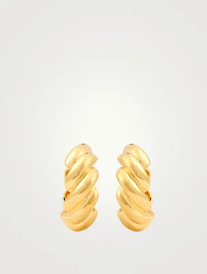 Large 18K Gold Vermeil Rope Hoop Earrings
