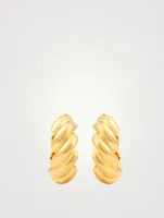 Large 18K Gold Vermeil Rope Hoop Earrings