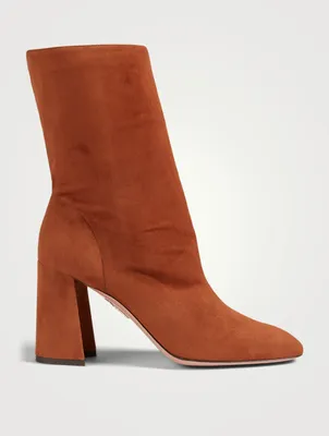 So Boogie 85 Suede Heeled Ankle Boots